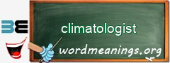 WordMeaning blackboard for climatologist